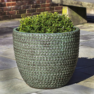 Sisal Weave Planter in Seafoam Green - Set of 3