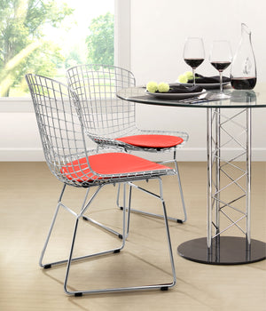 Wire Mesh Cushion- Red