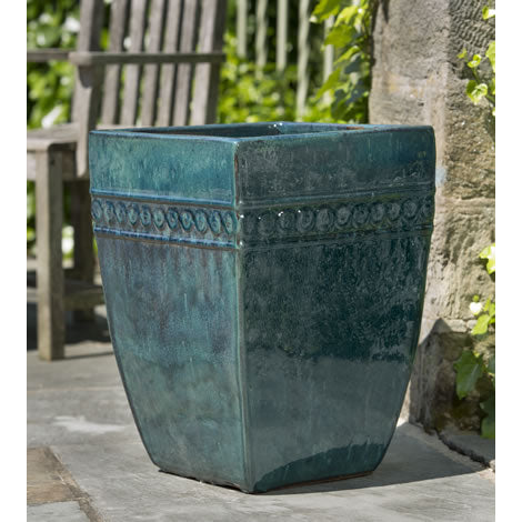 Square Borsa Planter in Indigo Rain - Set of 3