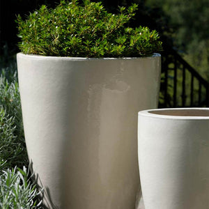 Marta Round Tapered Tall Planter in Antique Cream - Set of 3