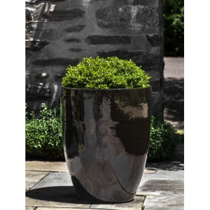 Marta Round Tapered Tall Planter in Dark Cola Black/Brown - Set of 3