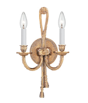 Crystorama 2 Light Olde Brass Cast Brass Wall Mount I