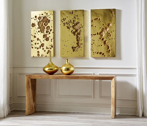 Splotch Rectangle Gold Wall Art