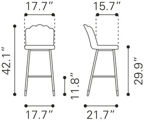 Zinclair Bar Chair Yellow