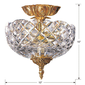 Crystorama 2 Light Olde Brass Cast Brass Ceiling Mount III