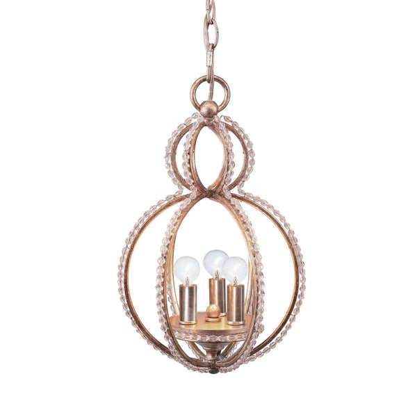 Garland 3 Light Crystal Bead Mini Chandelier Scenario Home