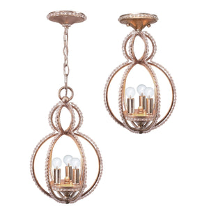 Garland 3 Light Crystal Bead Mini Chandelier