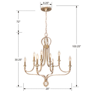 Garland 8 Light Crystal Bead Chandelier