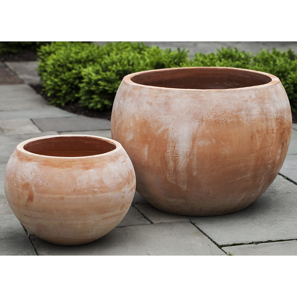 bowl planter indoor Paseo Terra Cotta Bowl Planters - Set of 2