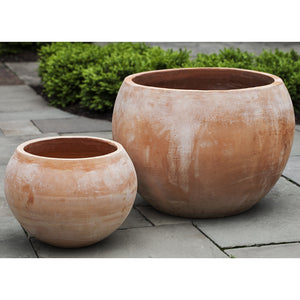 Terra Cotta Bowl Planters - Set of 2