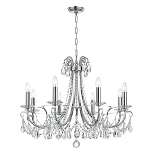 Othello 8 Light Clear Crystal Polished Chrome Chandelier