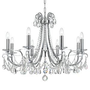 Othello 8 Light Clear Crystal Polished Chrome Chandelier