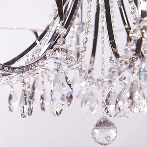 Othello 8 Light Clear Crystal Polished Chrome Chandelier