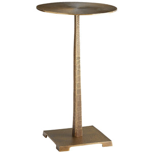Arteriors Otelia Pedestal Accent Table – Vintage Brass