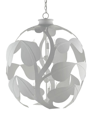 Plumeria Chandelier - Gesso White