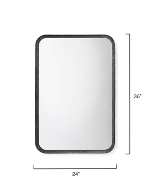 Principle Vanity Mirror - Black Distressed Metal