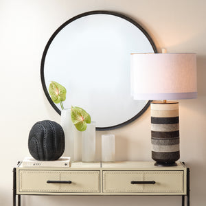 Refined Mirror - Black Distressed Metal