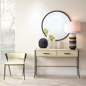 Refined Mirror - Black Distressed Metal