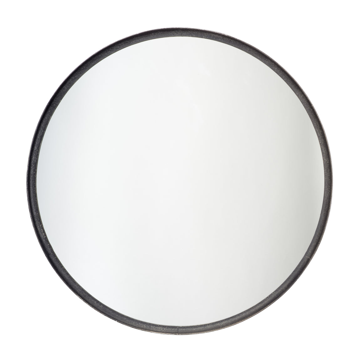 Refined Mirror - Black Distressed Metal