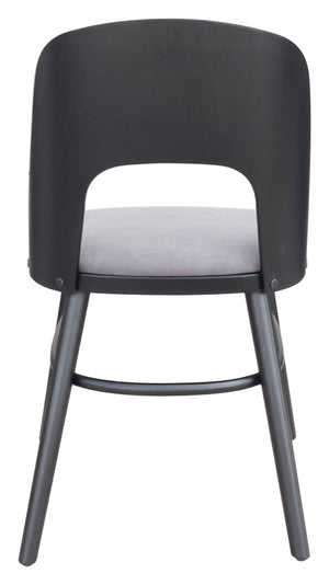 Iago Dining Chair (Set of 2) Gray & Black