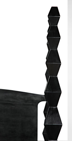 Brancusi Bed, Queen, Hand-Rubbed Black