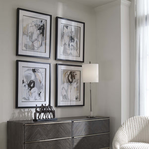 Tangled Threads Abstract Framed Prints, S/4