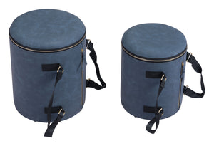 Candice Ottoman Storage Set Blue