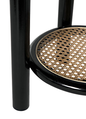 Hide Away Side Table, Charcoal Black