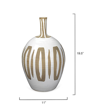 Hand-Crafted White Ceramic Vase