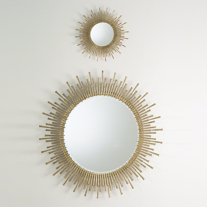 Spike Sunburst Mirror – Antique Brass