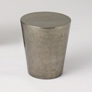 Hammered Side Table - Nickel