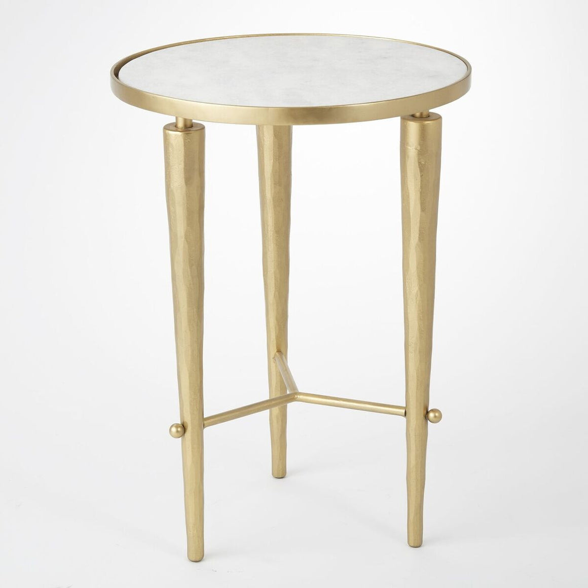 Tapered Tripod Side Table - Brass
