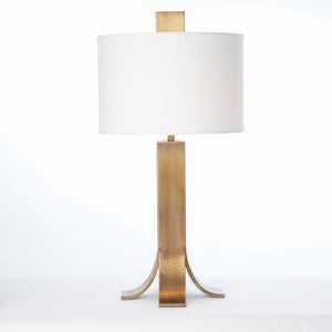 Curved Foot Table Lamp – Antique Brass