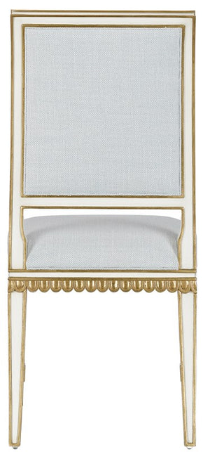 Currey and Company Ines Mist Ivory Chair - Ivory/Antique Gold