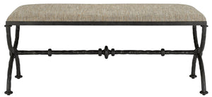 Currey and Company Agora Peppercorn Bench - Rustic Bronze