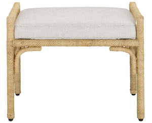 Currey and Company Olisa Pearl Ottoman - Natural