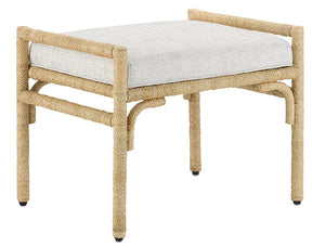 Currey and Company Olisa Pearl Ottoman - Natural