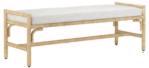 Currey and Company Olisa Pearl Bench - Natural