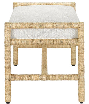 Currey and Company Olisa Pearl Bench - Natural