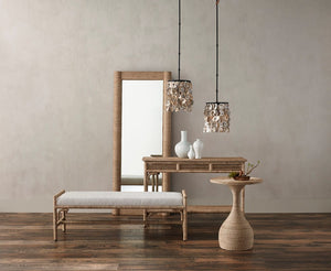 Currey and Company Olisa Pearl Bench - Natural