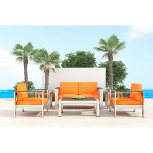 Cosmopolitan Side Table Brushed Aluminum - Brushed Aluminum
