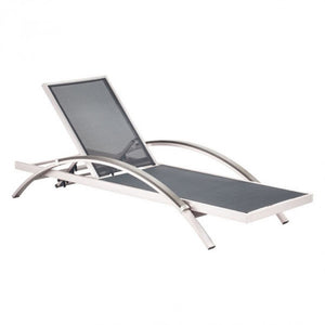 Arch Chaise Lounge Chair - Black & Aluminum