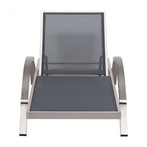 Arch Chaise Lounge Chair - Black & Aluminum