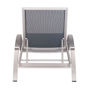 Arch Chaise Lounge Chair - Black & Aluminum