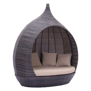 Island Cabana Woven Lounger - Brown & Beige