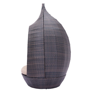 Island Cabana Woven Lounger - Brown & Beige