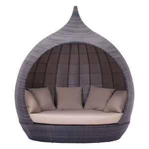 Island Cabana Woven Lounger - Brown & Beige