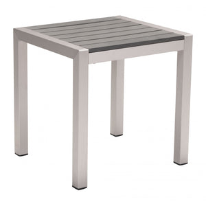 Cosmopolitan Side Table Brushed Aluminum - Brushed Aluminum