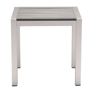 Cosmopolitan Side Table Brushed Aluminum - Brushed Aluminum