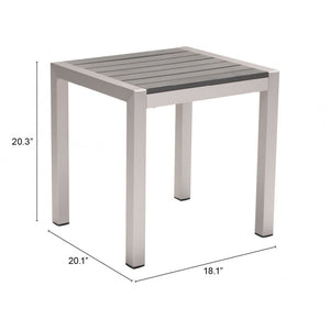 Cosmopolitan Side Table Brushed Aluminum - Brushed Aluminum